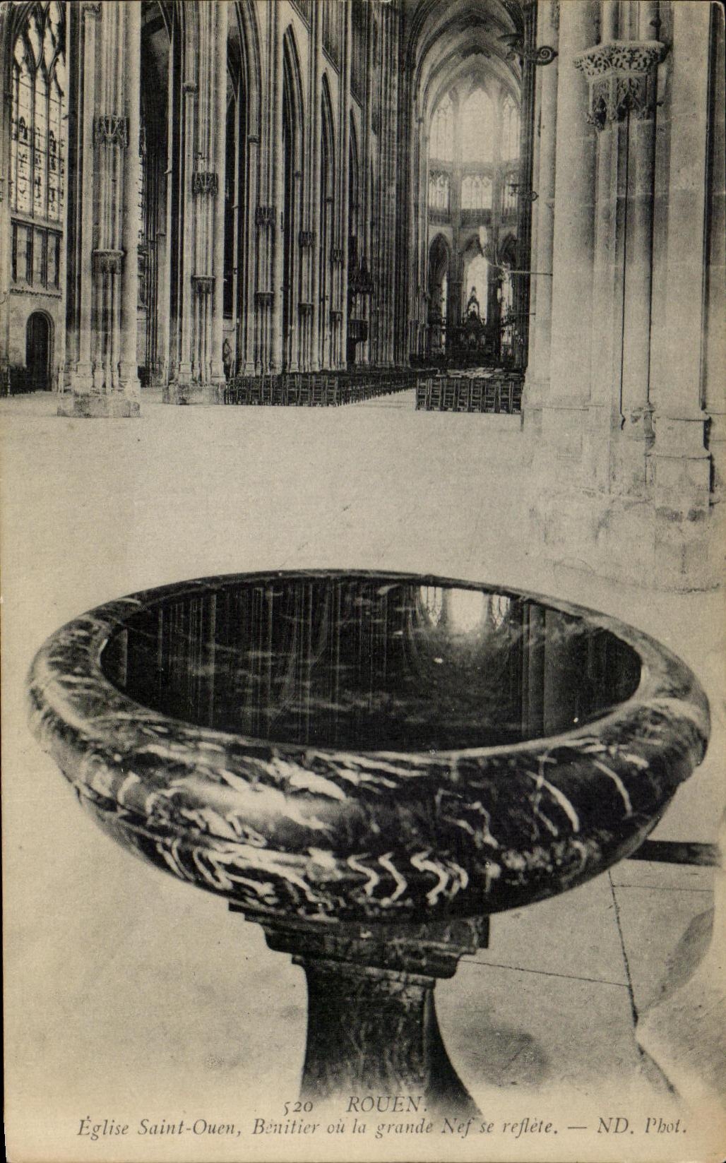 CPA Rouen Church Saint Ouen Stoup Or the Great Nave Is reflected