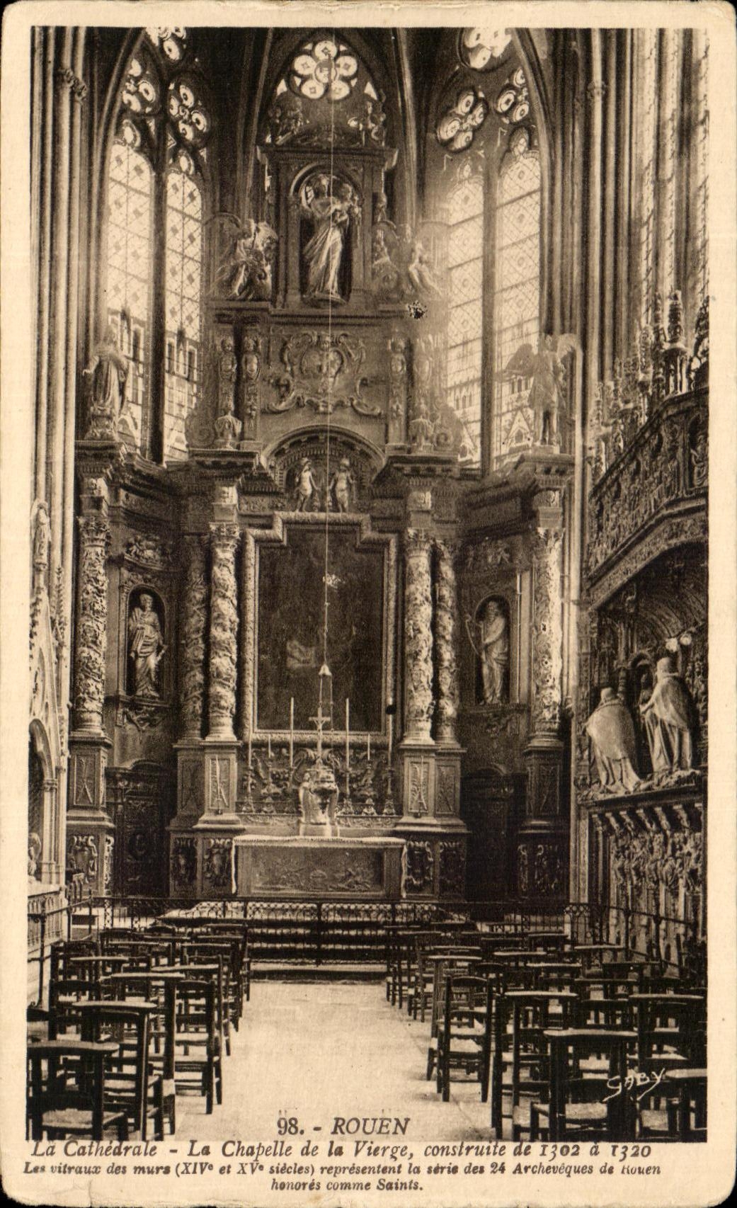 CPA Rouen the Cathedral La Chapelle Of the Virgin