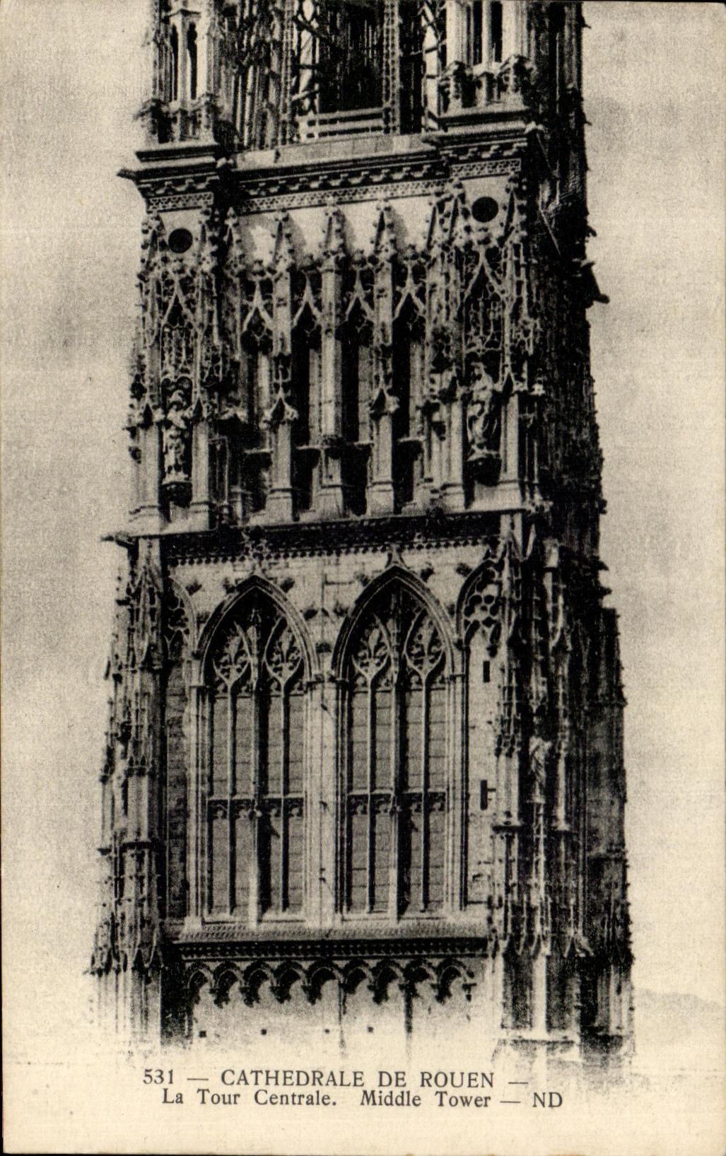 CPA Cathedral Of Rouen the Central Tower