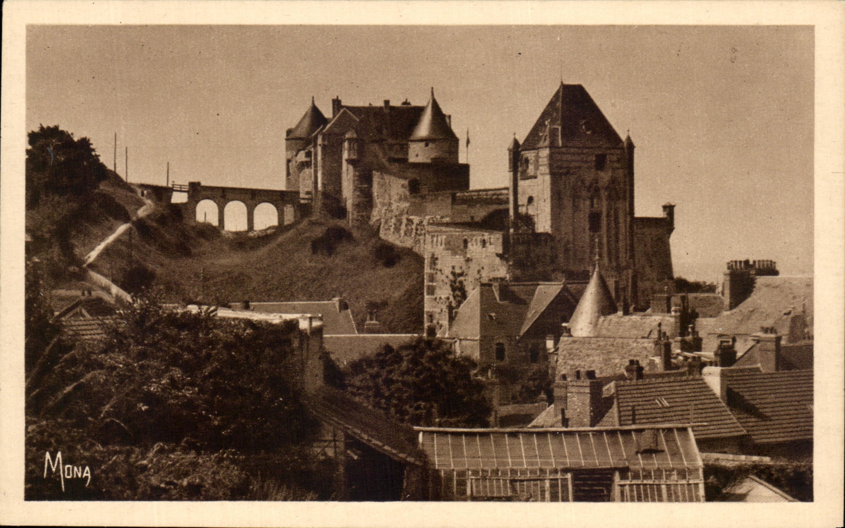Pequenas tablas de CPA de Normandia Dieppe el castillo viejo