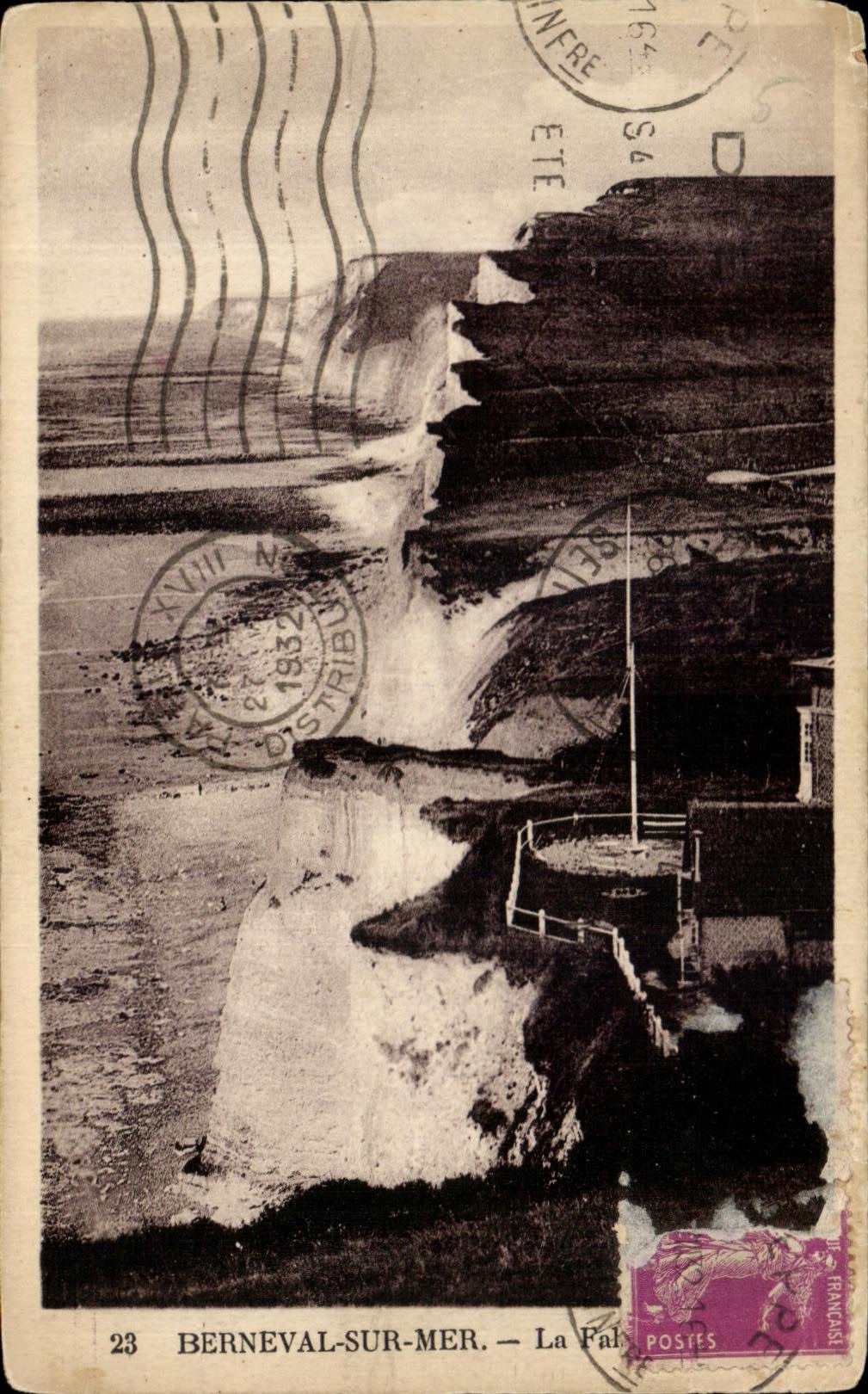 CPA Berneval en el mar el acantilado