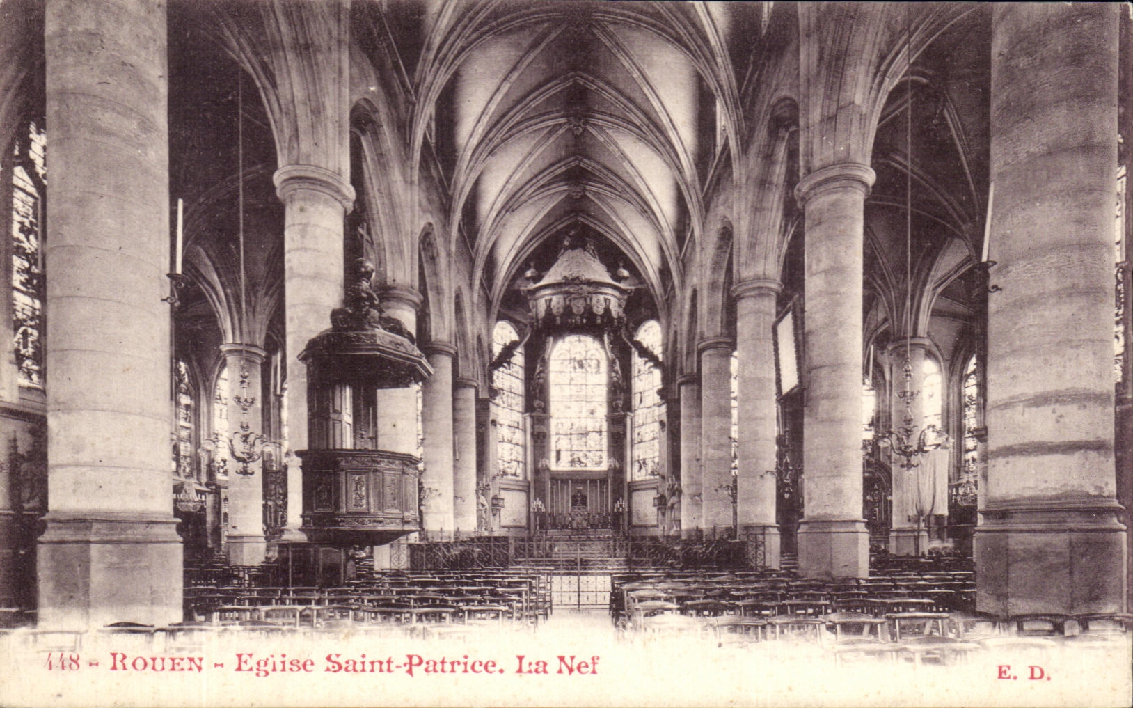 CPA Rouen Church Saint Patrice the Nave