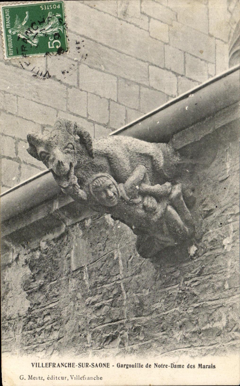 CPA Villefranche On the Saone Waste-gas main Of Notre Dame Of the Marshes