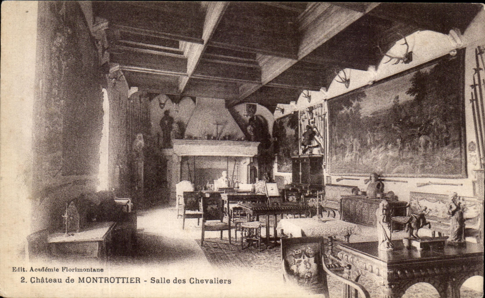 CPA Castle De Montrottier Room Of Chevallers