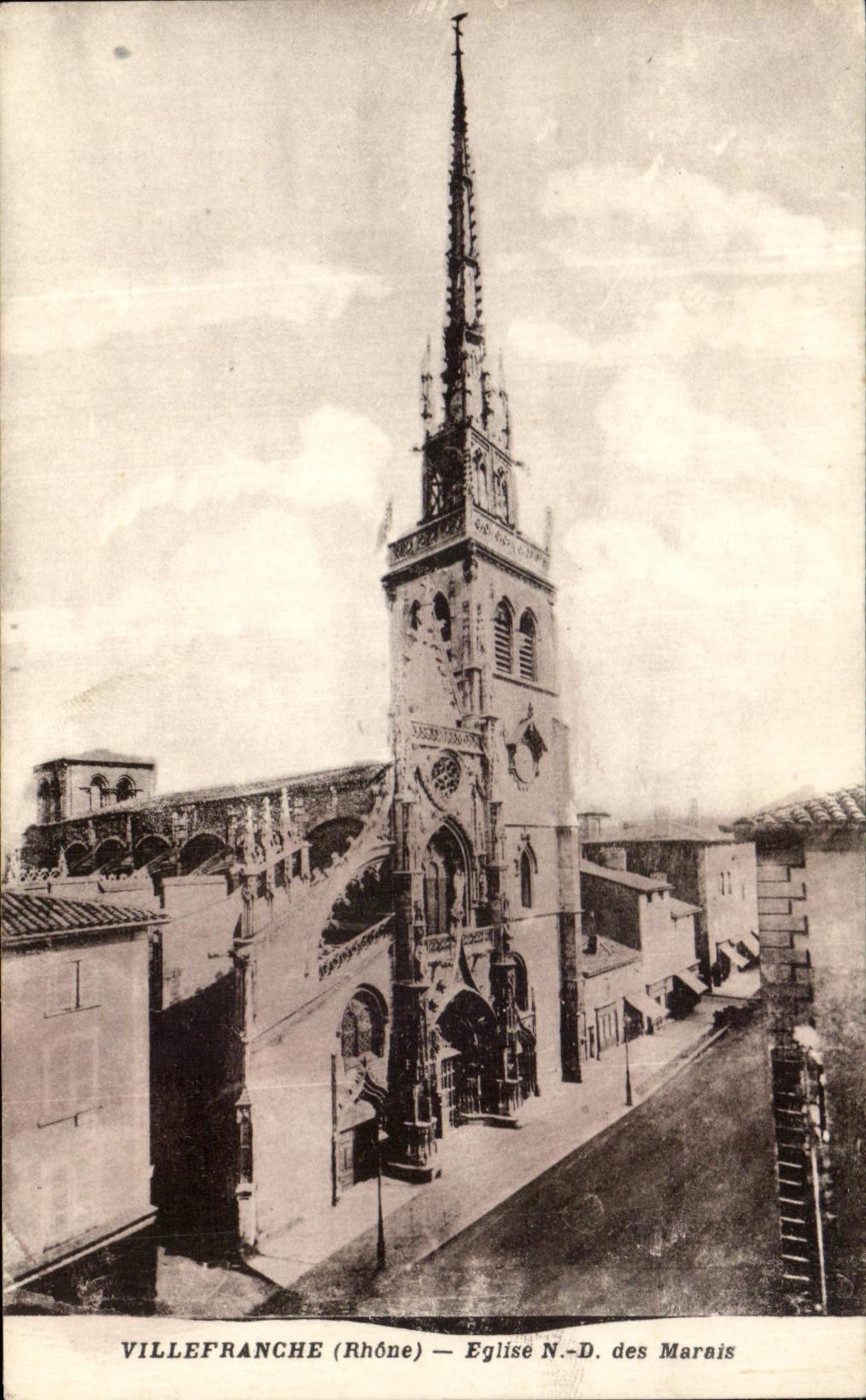 CPA Villefranche Church ND Of the Marshes