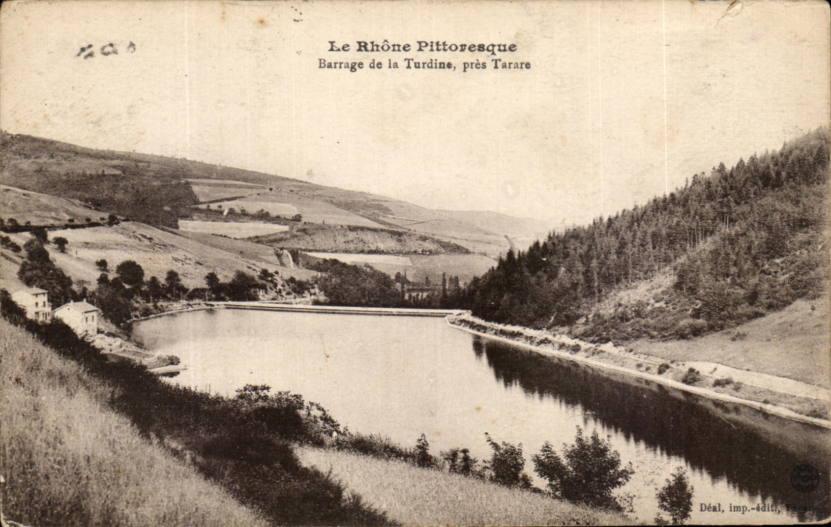 CPA the Picturesque Rhone Stopping Of Turdine Close Winnowing machine