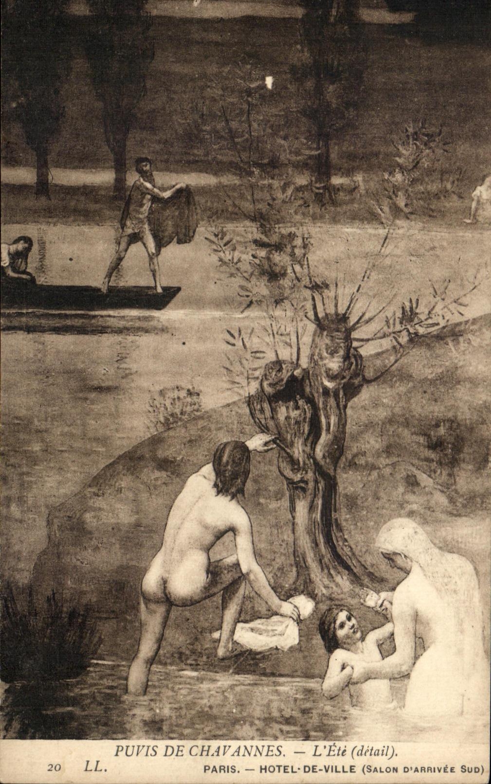 CPA Puvis de Chavannes L'ete Paris Hotel de Ville 