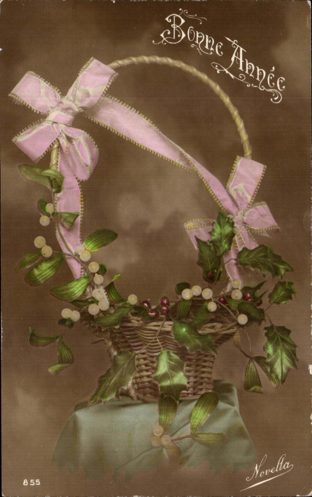 CPA Fantaisie Fleurs Bonen annee