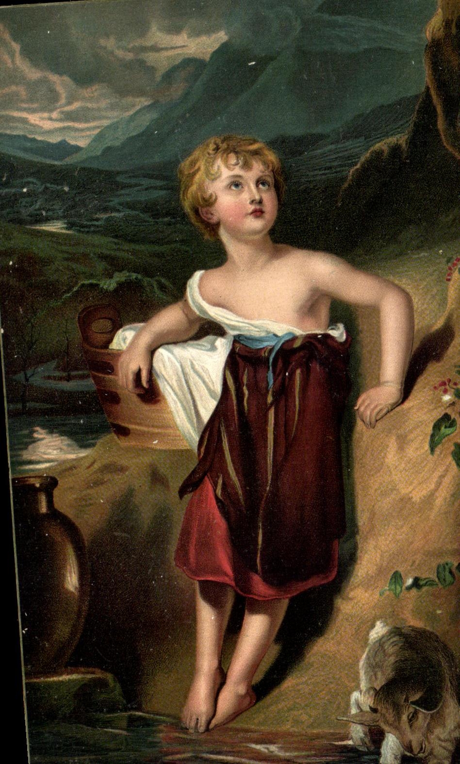 CPA Fantaisie Enfant et agneau 