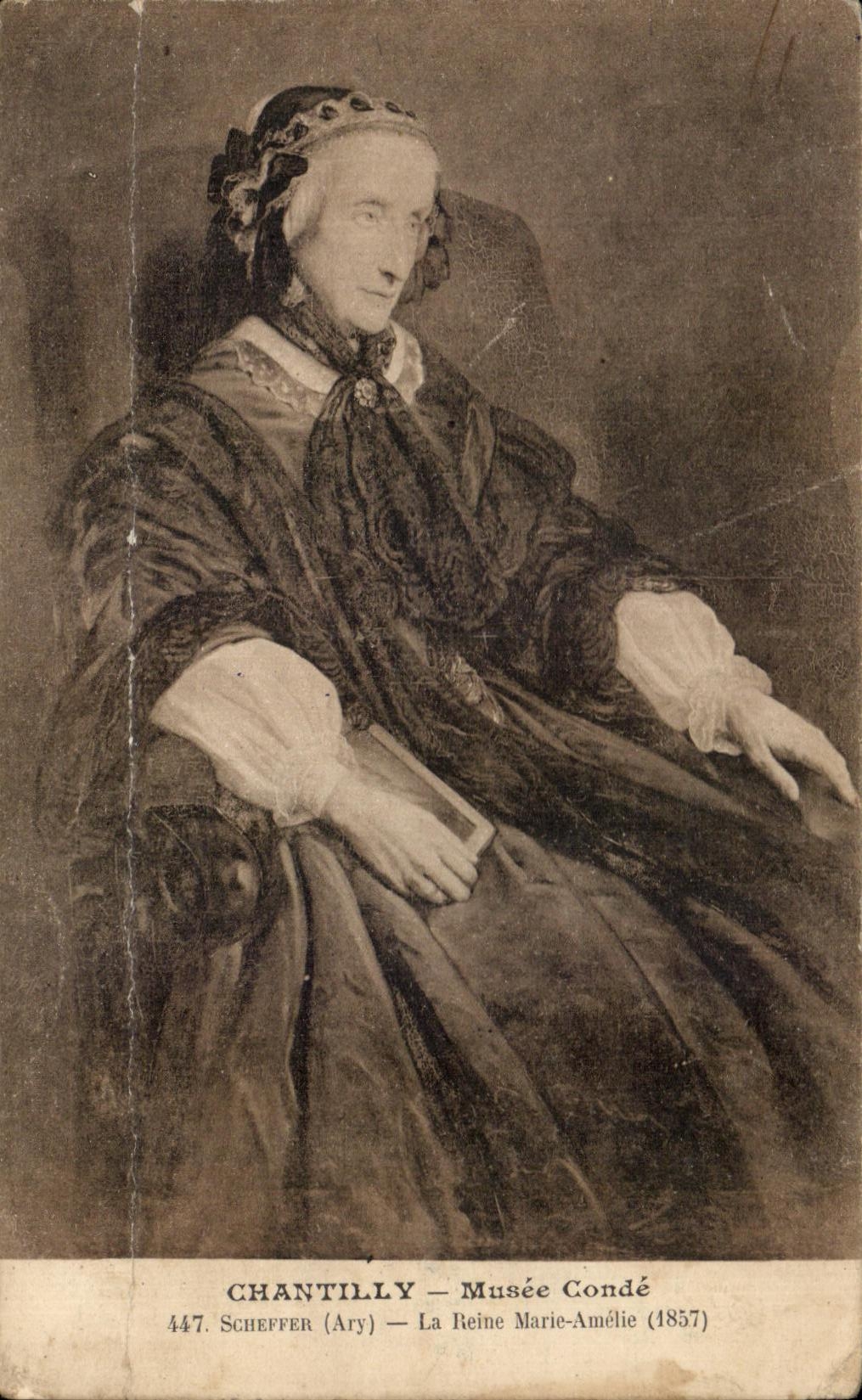 CPA Chantilly Musee Conde Scheffer La reine Marie Amelie 1857