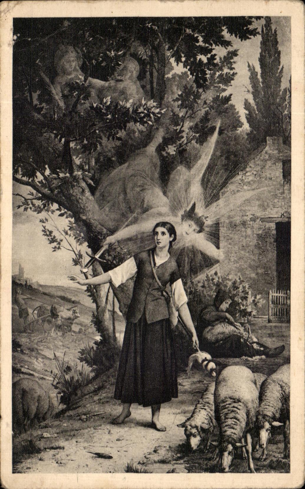 CPA Fantaisie Paris Vision de Jeanne d'arc Lenepveu