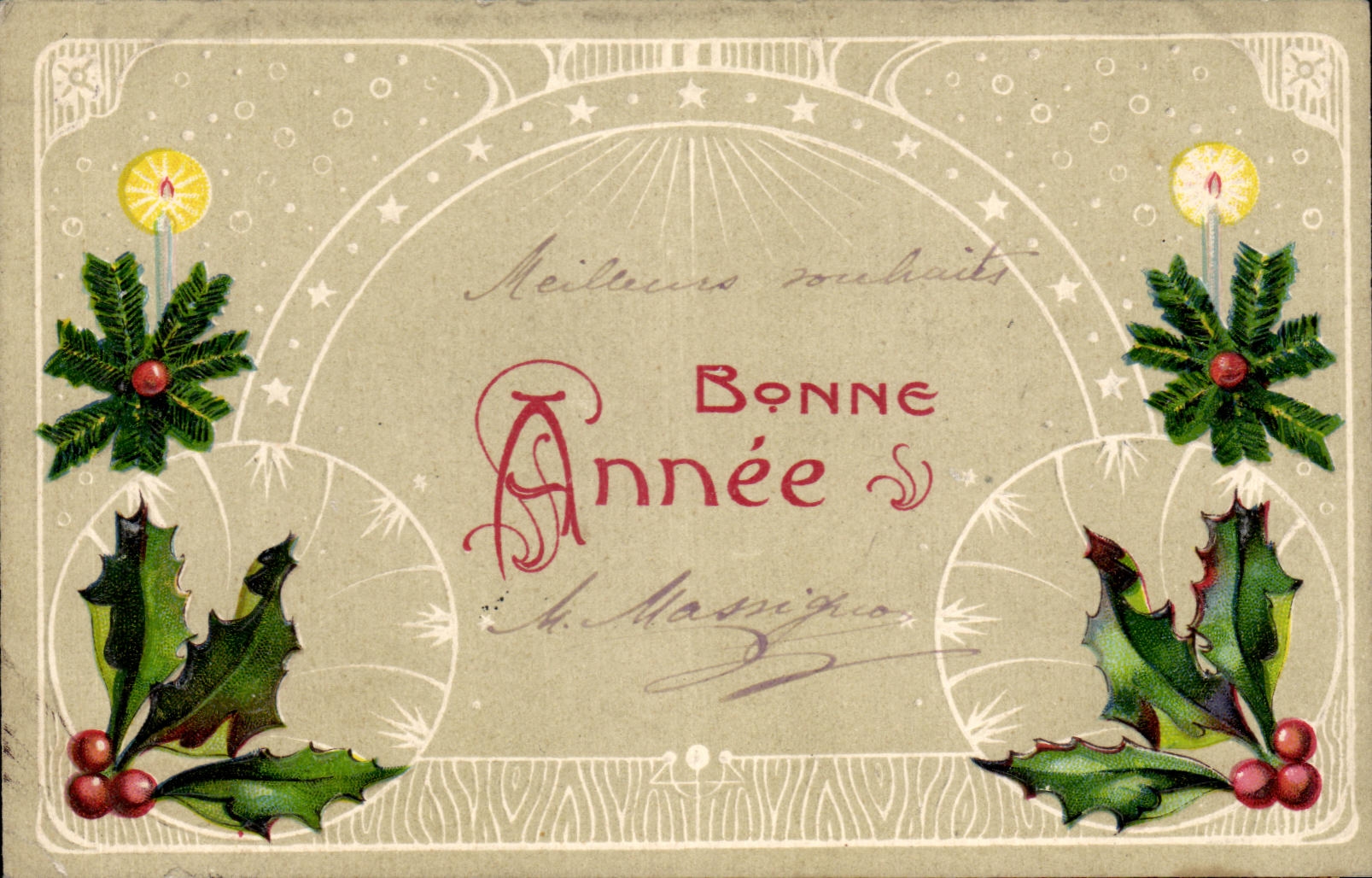 CPA Fantaisie Bonne annee