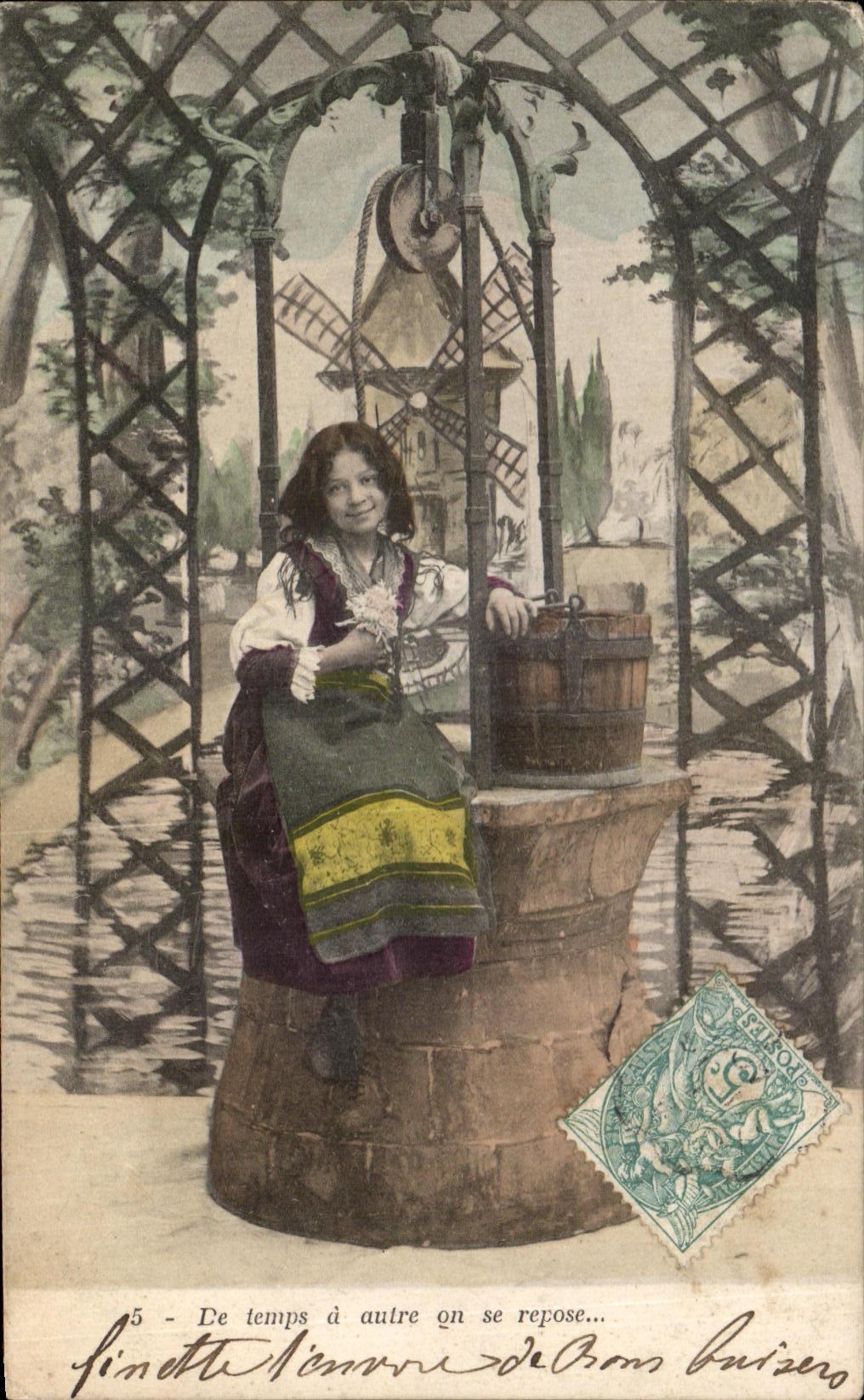 Molino del nino de la fantasia de CPA