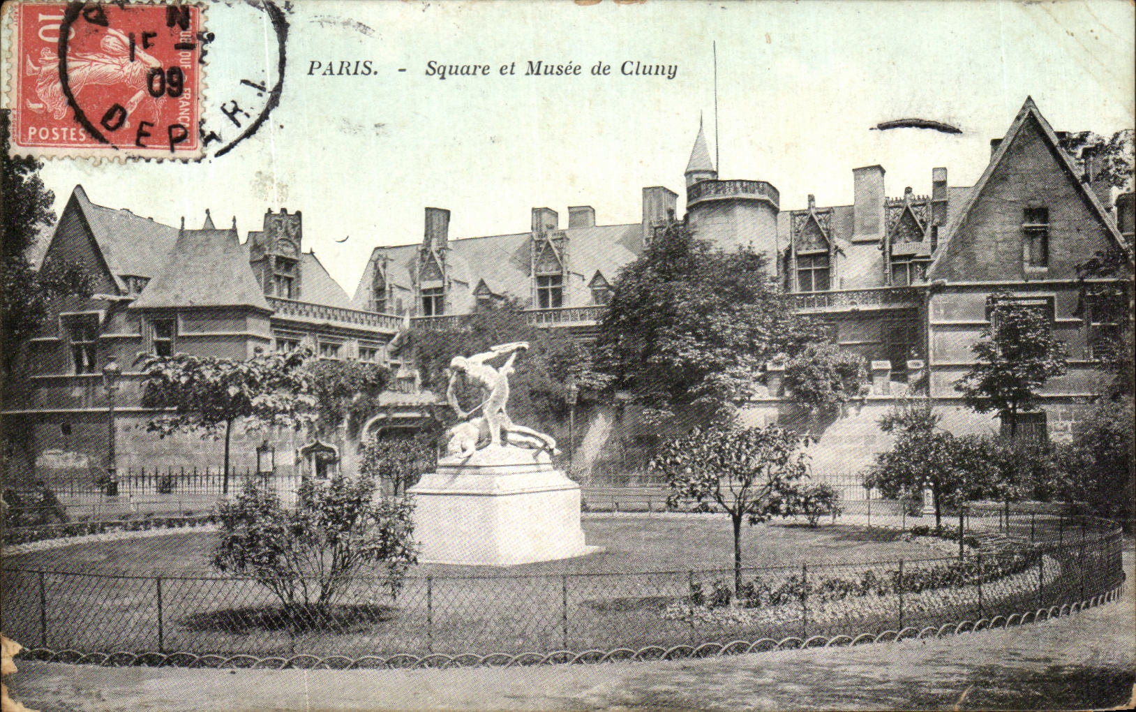CPA Paris Public garden And Museum Of Cluny