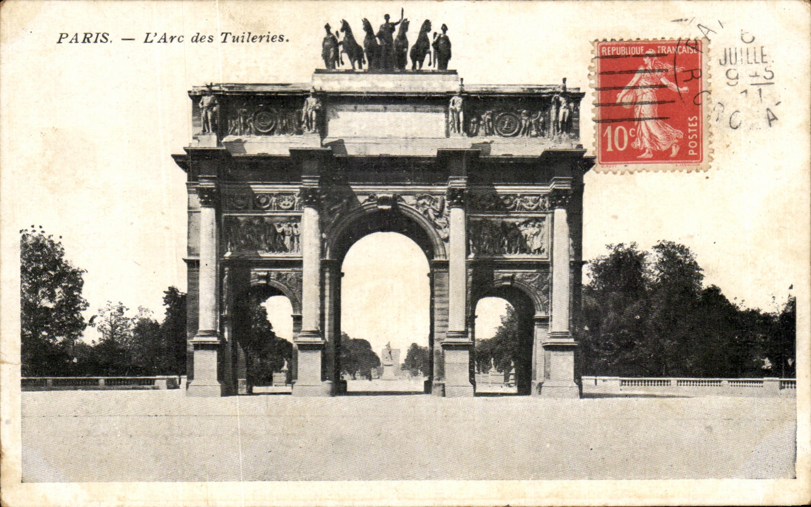 CPA Paris the Are Of Louvre Tileries