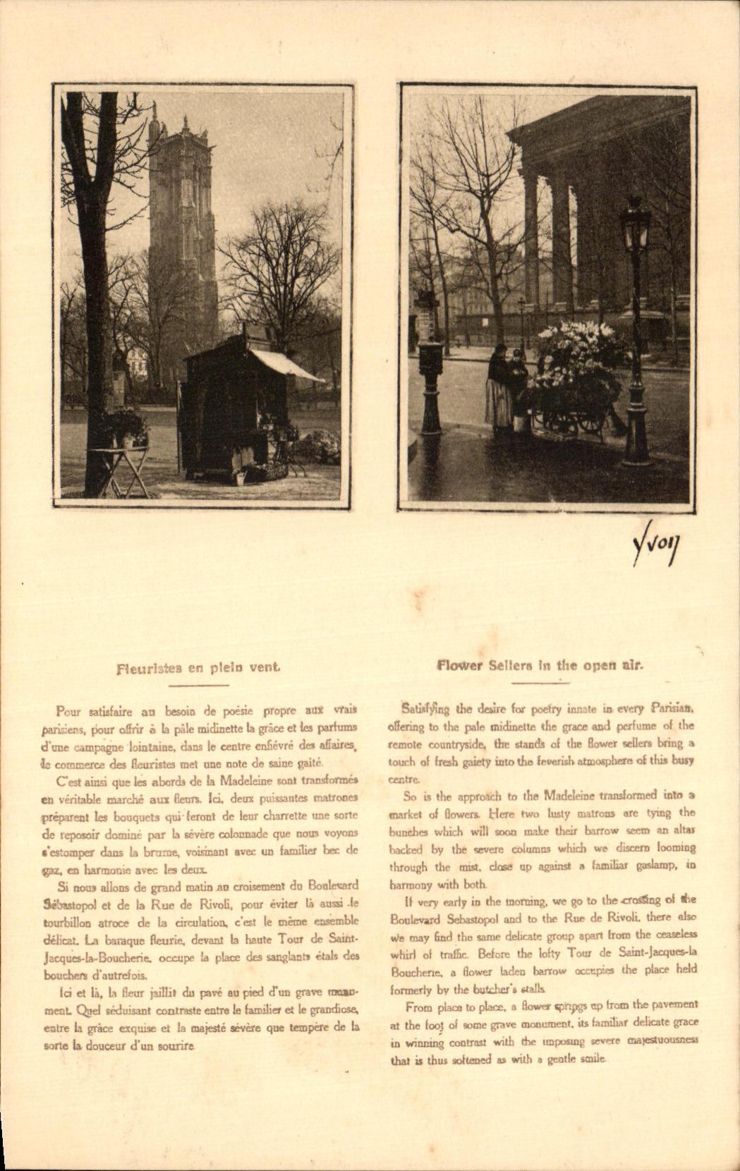 CPA Paris Yvon Florists in full wind Madeleine Saint Jacques