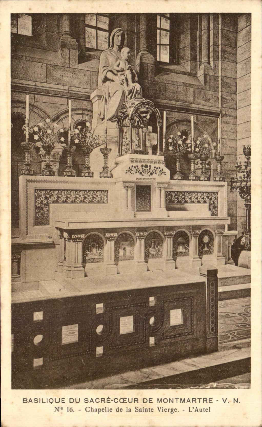 CPA Basilique Du Sacre Coeur de Montmartre Chapelle de la Sainte Vierge