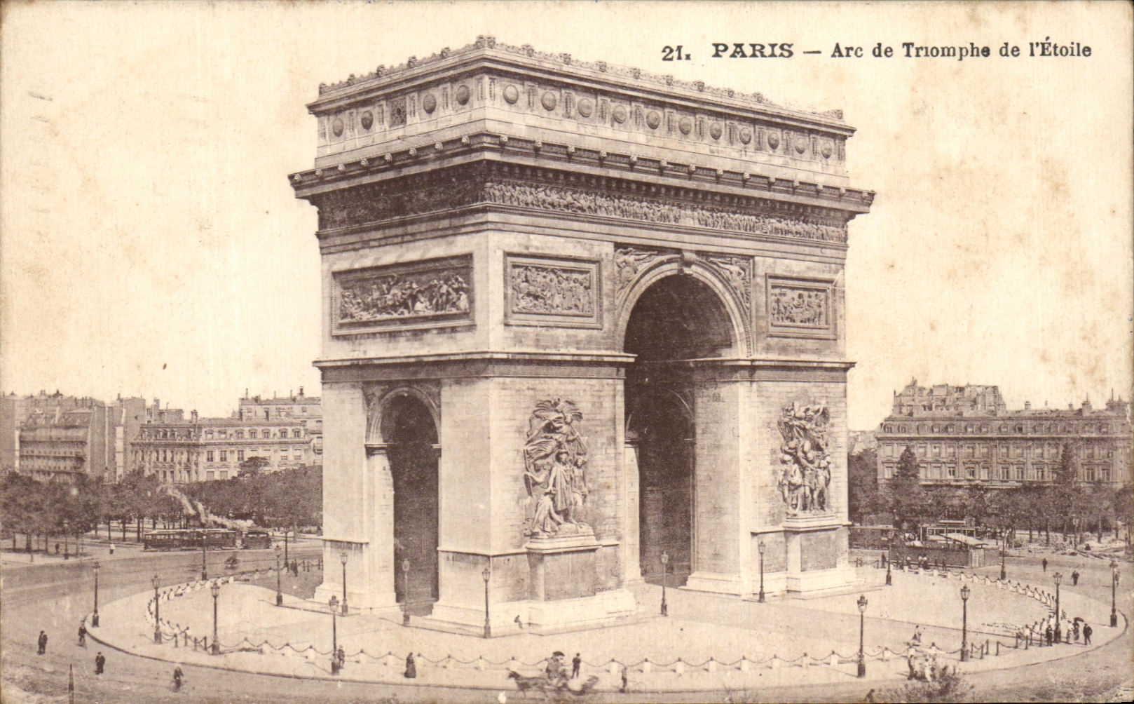 CPA Paris Arc de Triomphe de l'Etoile
