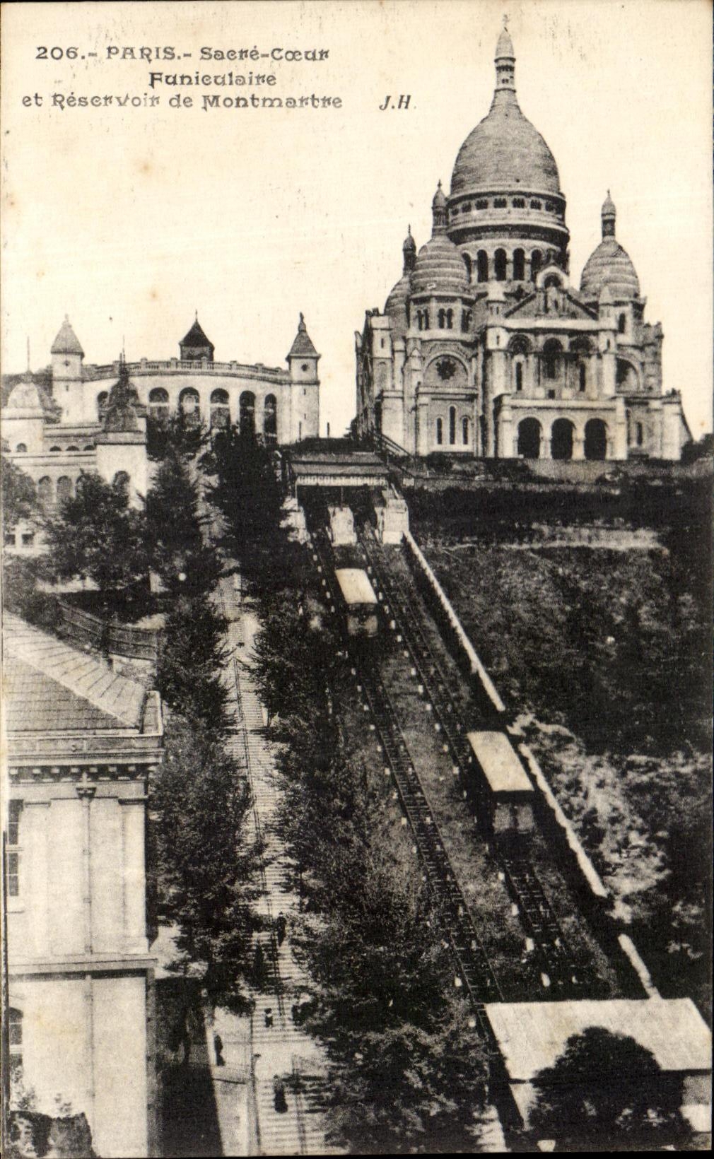 CPA Paris Sacre Coeur Funiculaire et Reservoir de Montmartre