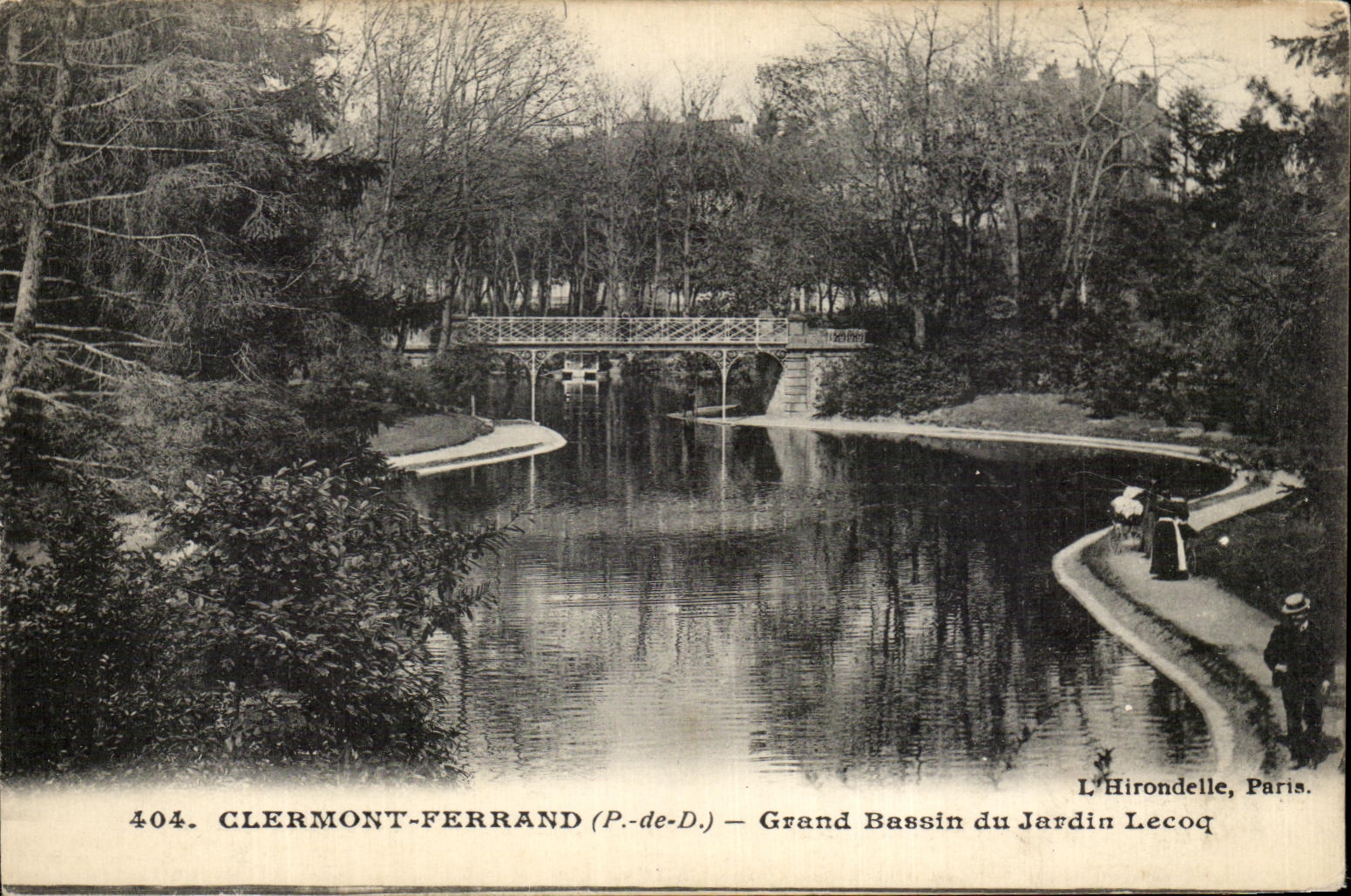 CPA clermont Ferrand Large Basin of the Lecoq Garden