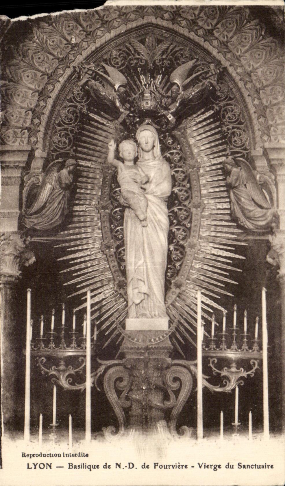 CPA Lyon Virgin Basilica De Fourviere Of the Sanctuary