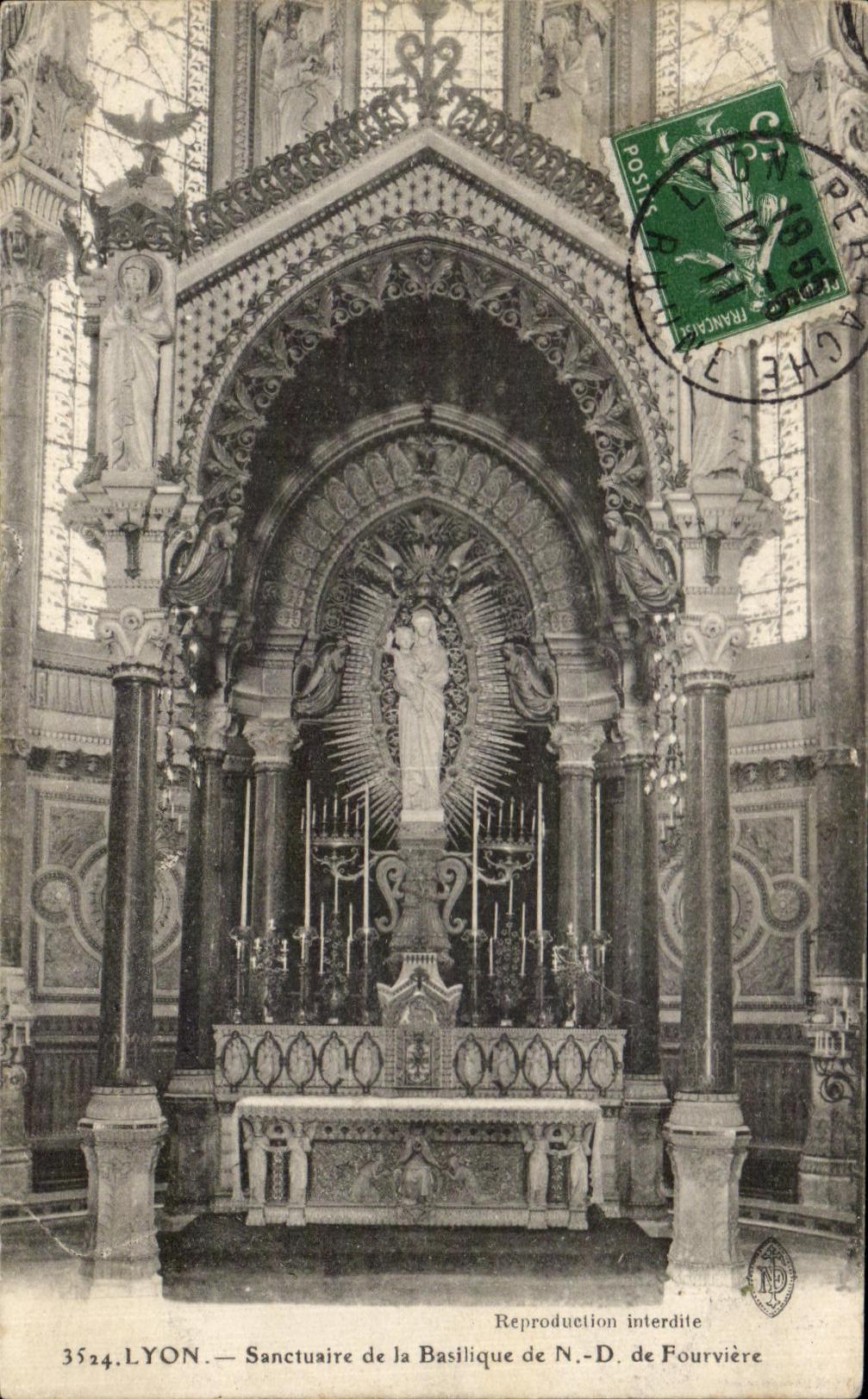 CPA Lyon Sanctuary Of the ND Basilica De Fourviere
