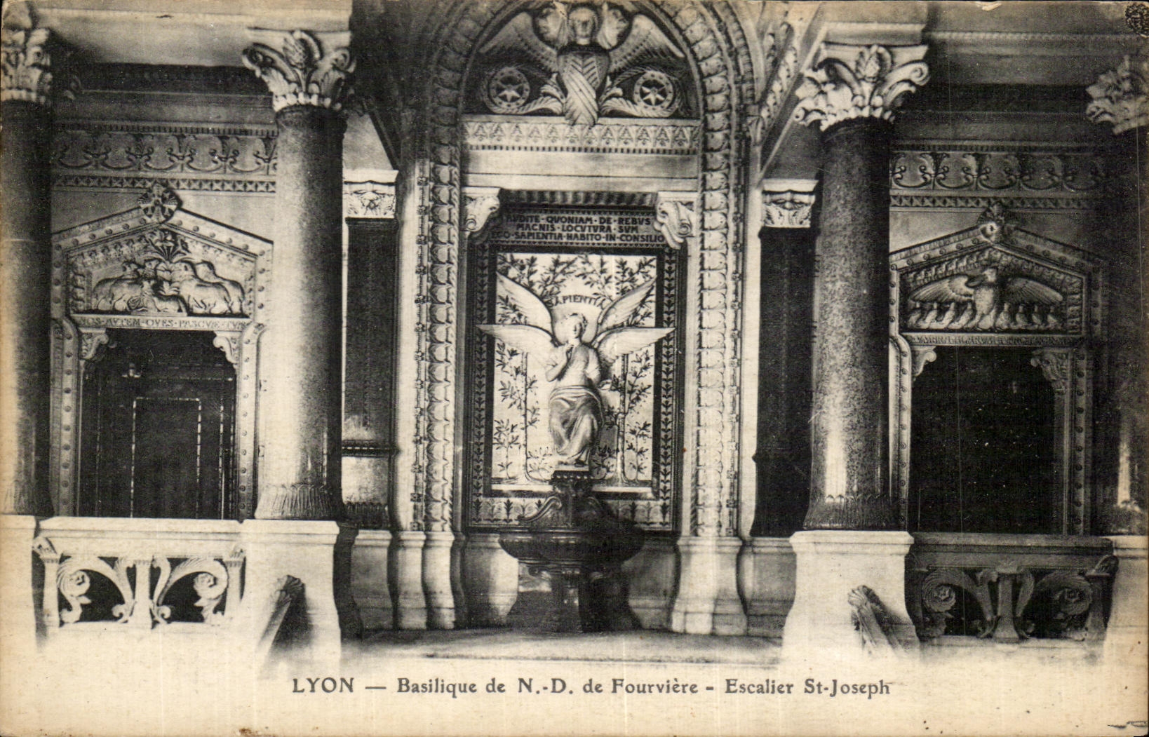 CPA Lyon Basilica De Fourviere Staircase St Joseph