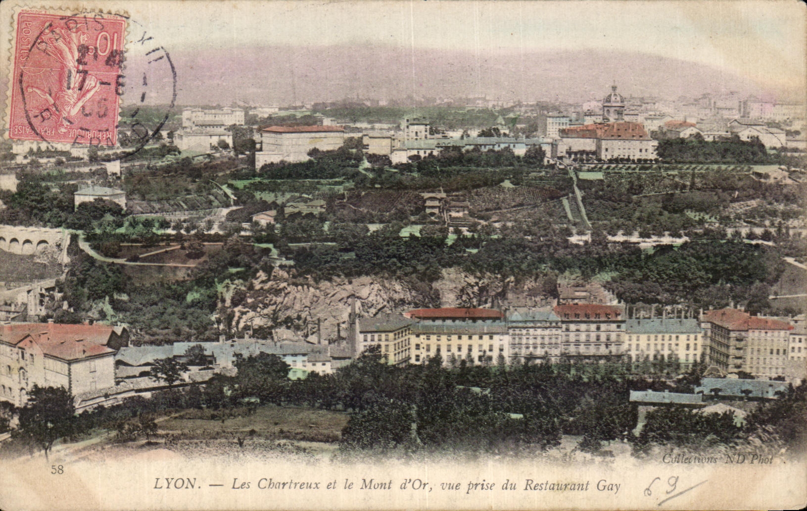CPA Lyon Carthusian monks And Gold the Mount Seen from Of the Gay Restaurant