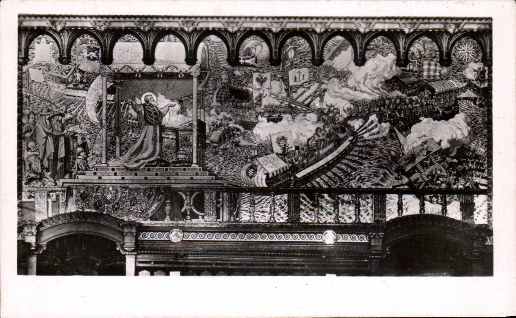 CPA Lyon Notre Dame De Fourviere Mosaic of the Victoire de Lepante