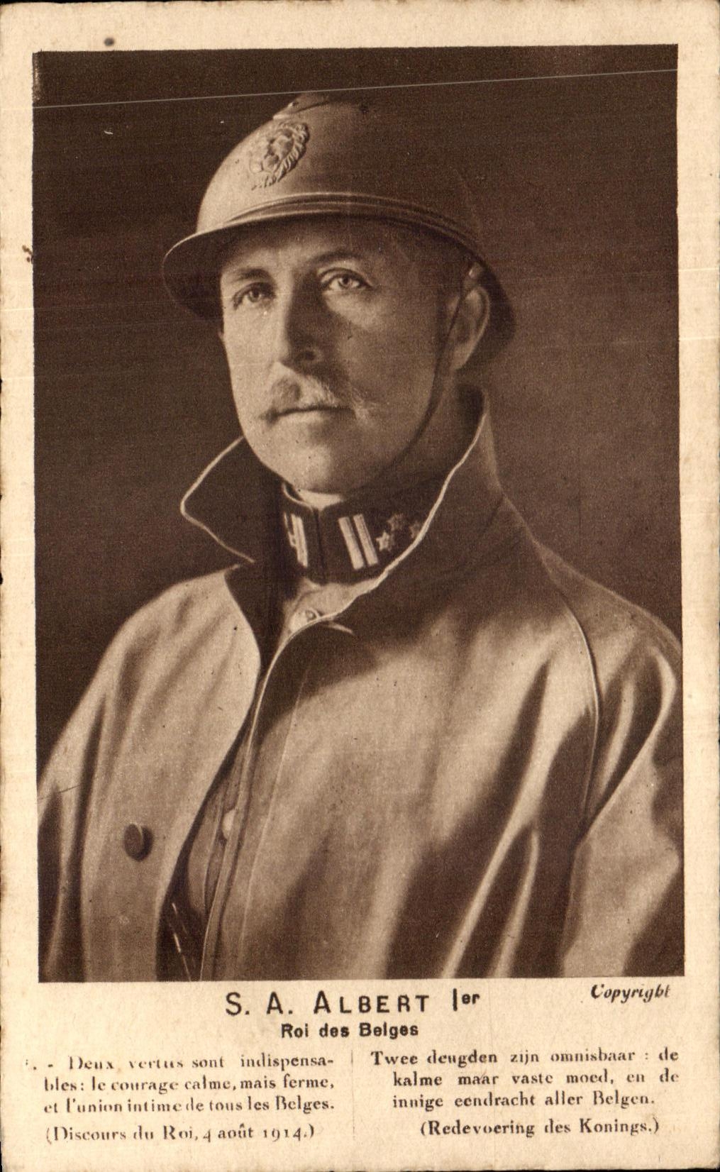 CPA SAS Albert 1st King of the Belgians