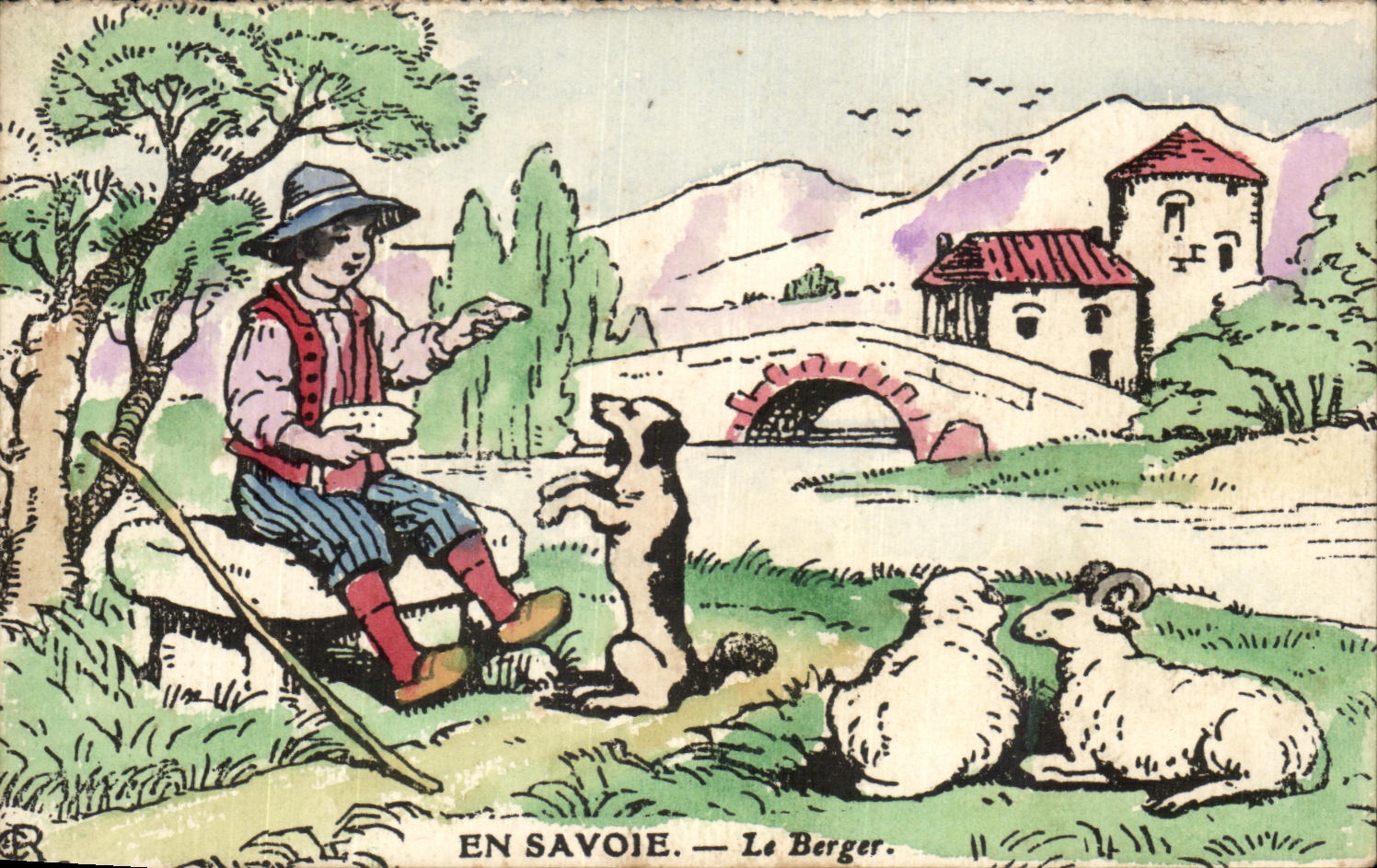 CPA In Savoy the Shepherd Sheep