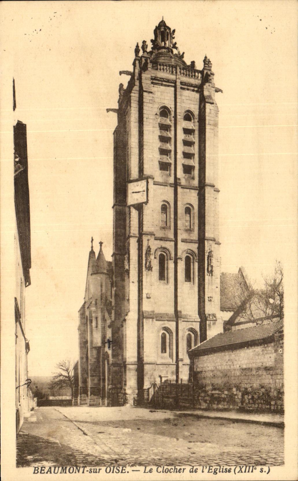 CPA Beaumont On oise the Bell-tower Of the Church