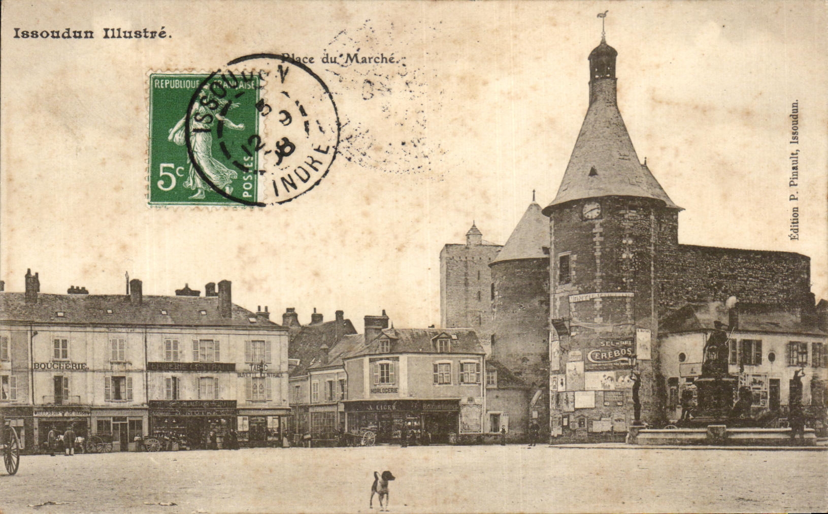 CPA Issoudun Illustre Place Du Marche