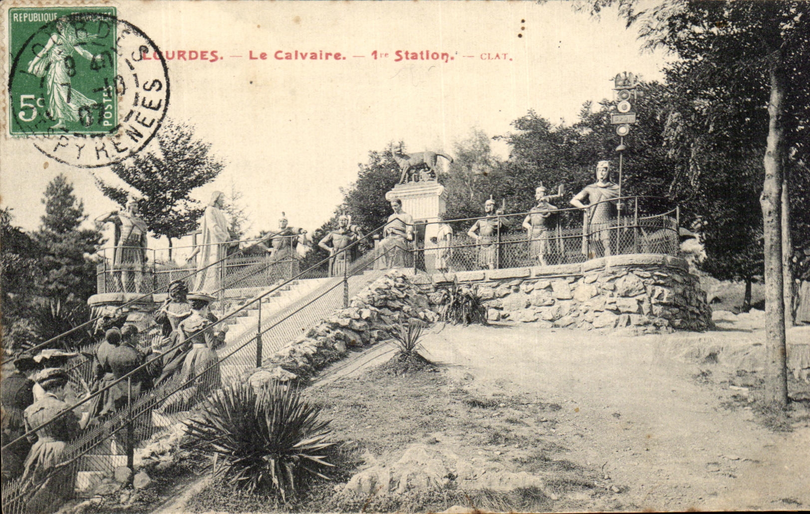 CPA Lourdes the Martyrdom 1st Station