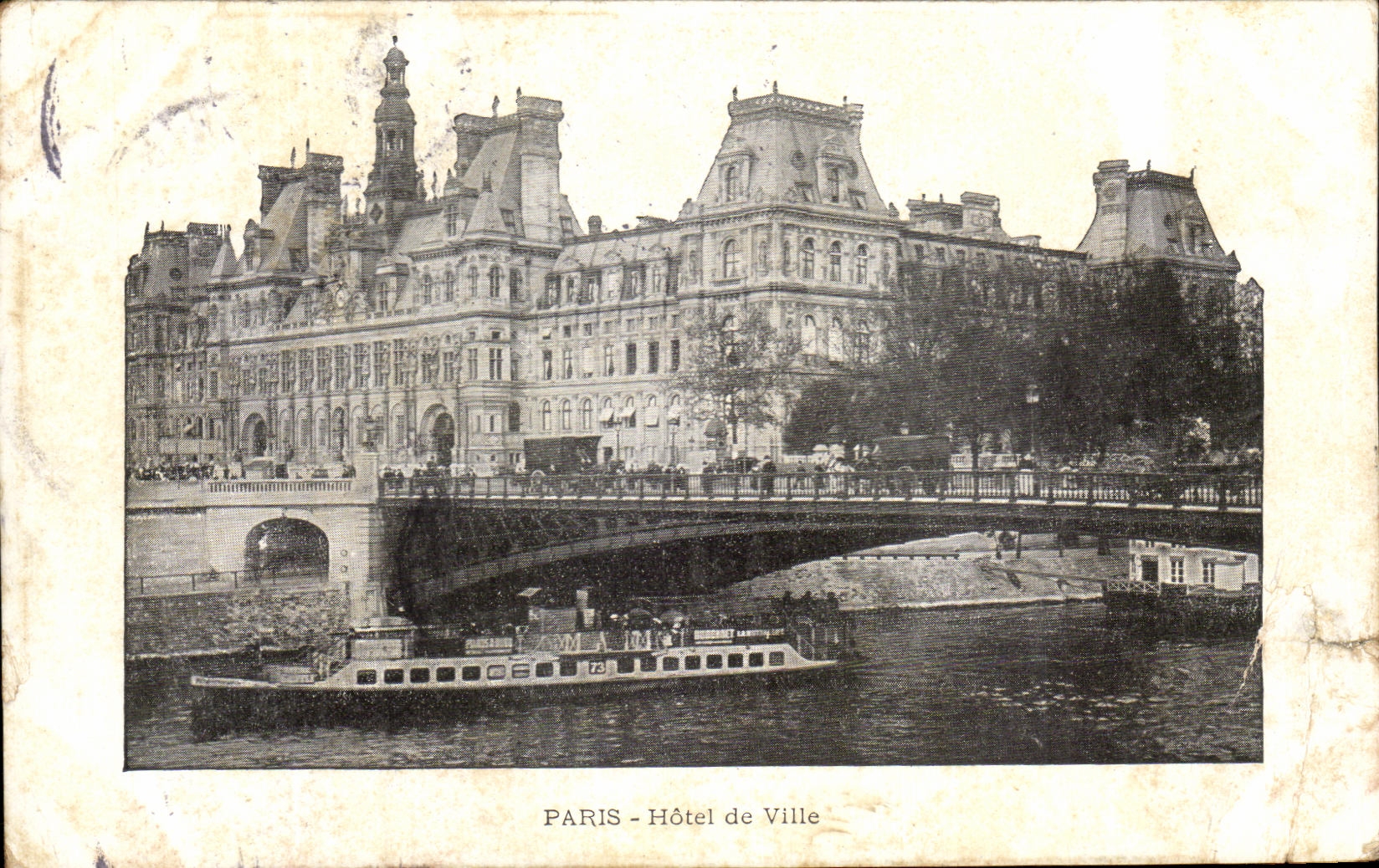 CPA Paris Hotel De Ville Peniche 