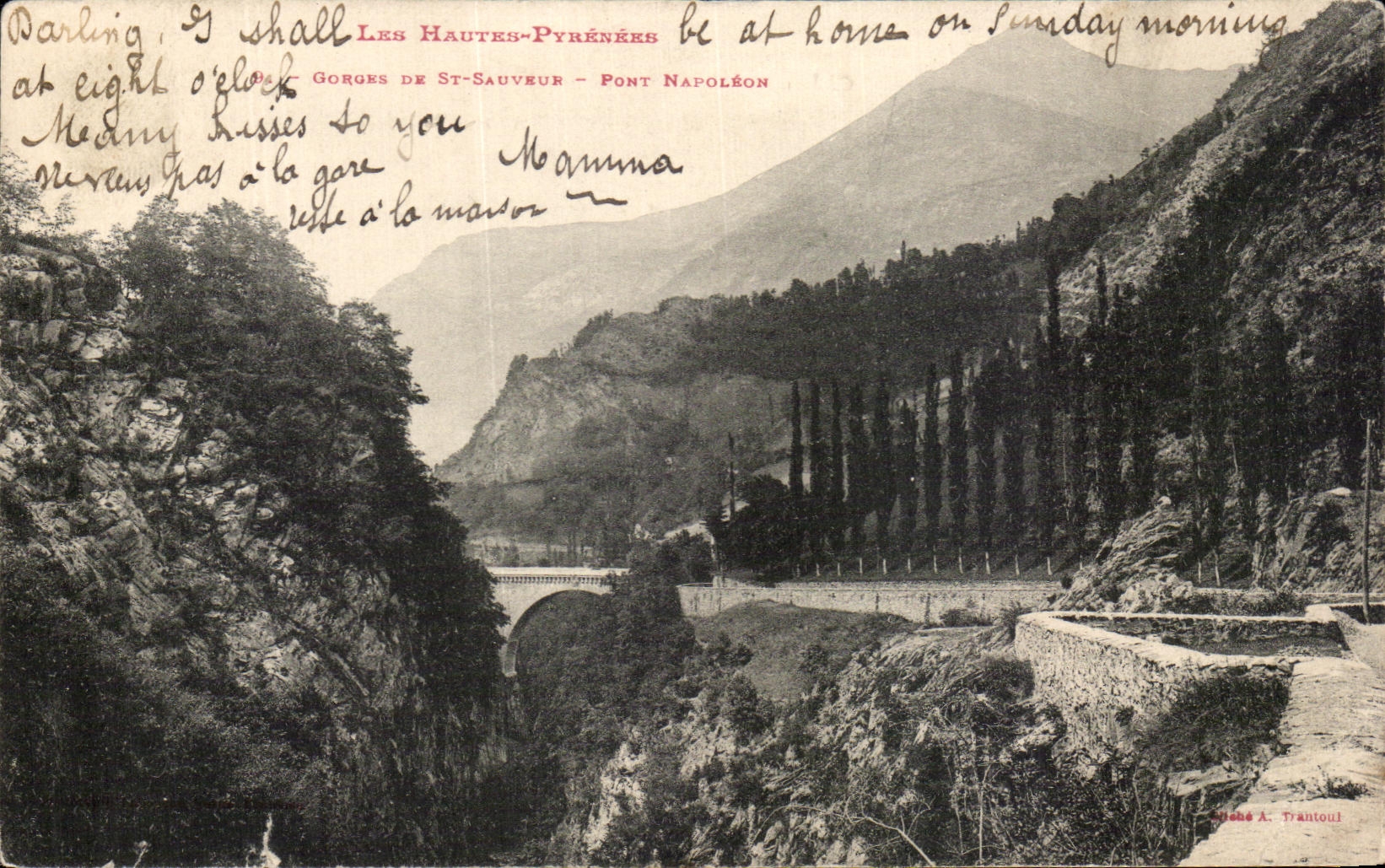 CPA the High Pyrenees Falls Of St Saver Napoleon Bridge