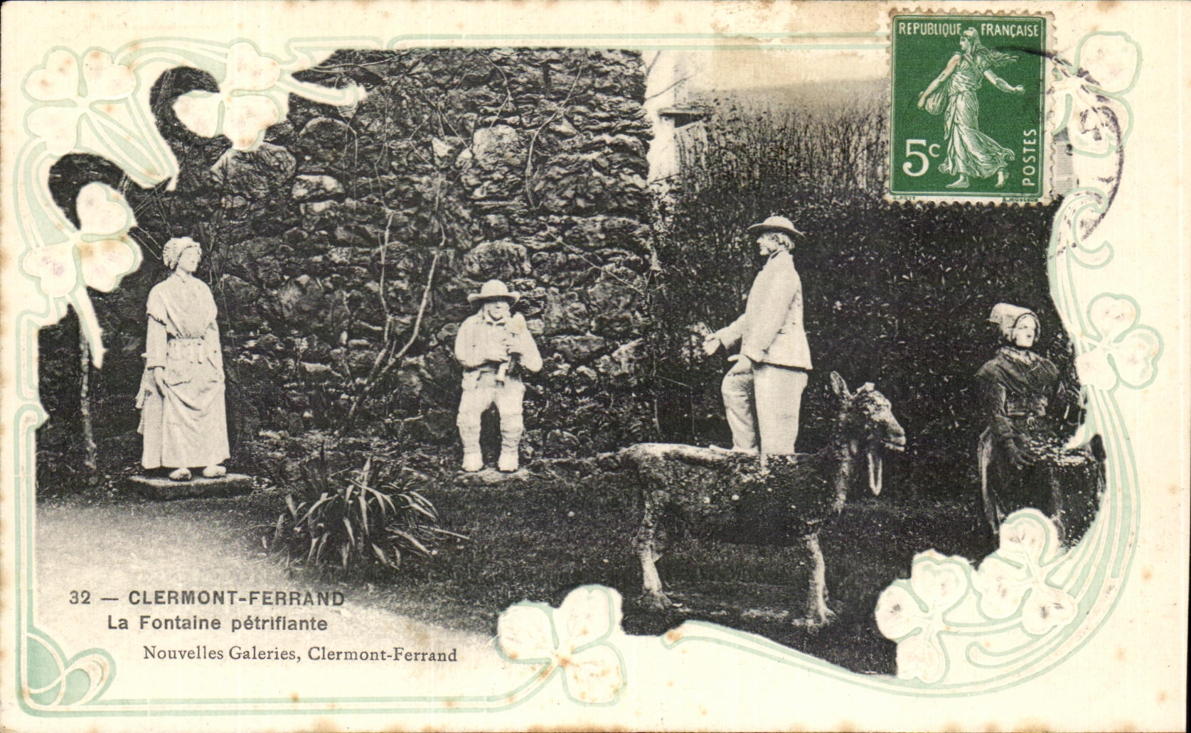 CPA Clermont Ferrand the Petrifying Fountain News Galleries Clermont Ferrand Clover Goat