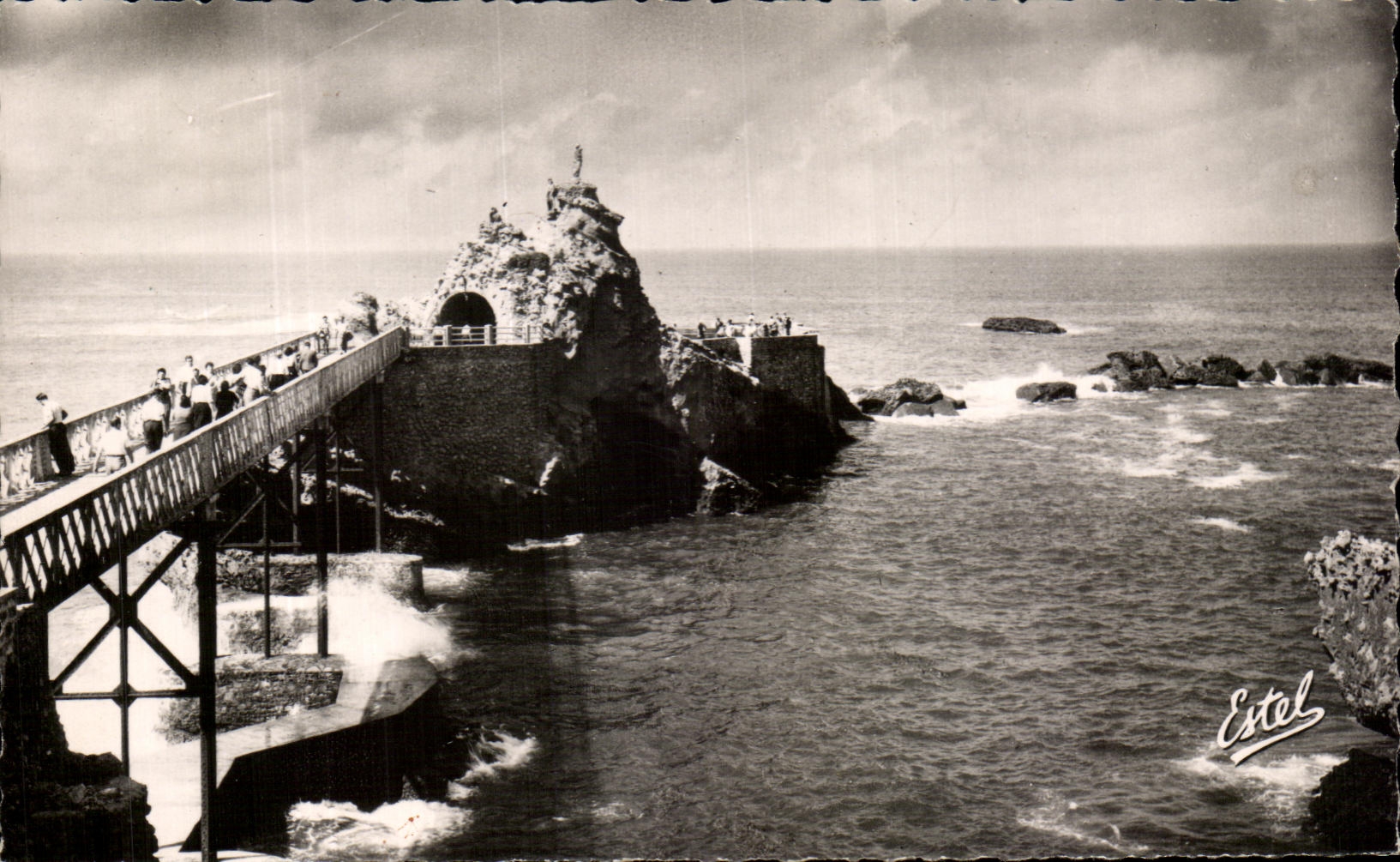 CPA Biarritz Le Rocher De La Vierge 