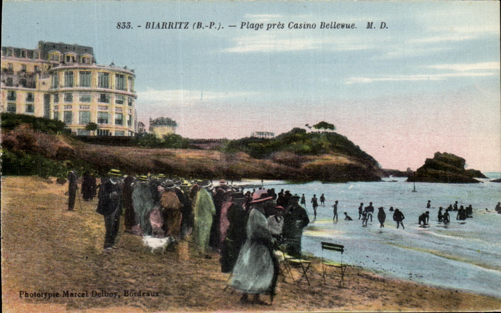 CPA Biarritz Plage Pres Casino Bellevue