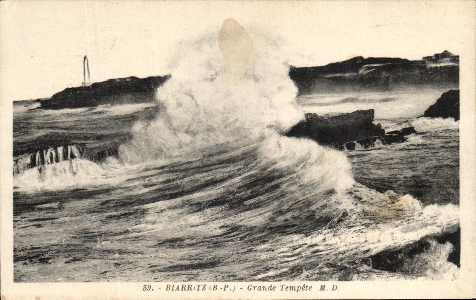 CPA Biarritz Grande Tempete