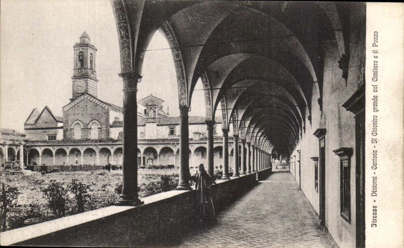 CPA Italia grande Firenze Diniorni Certosa el collar Cimitiero E de Chiostro el pozzo