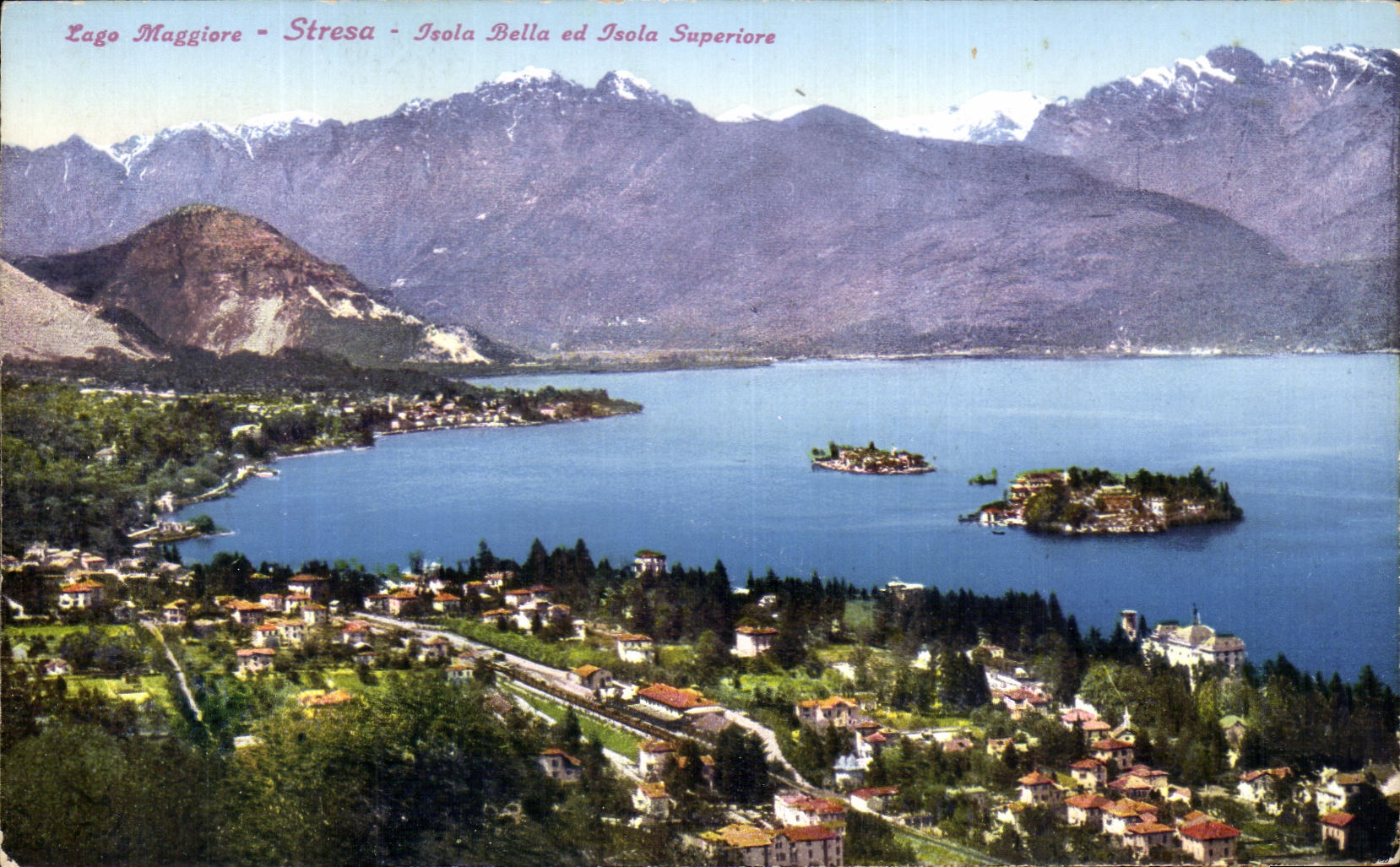 CPA Italia Lago Maggiore Stresa aislo el superiore aislado ED de Bella