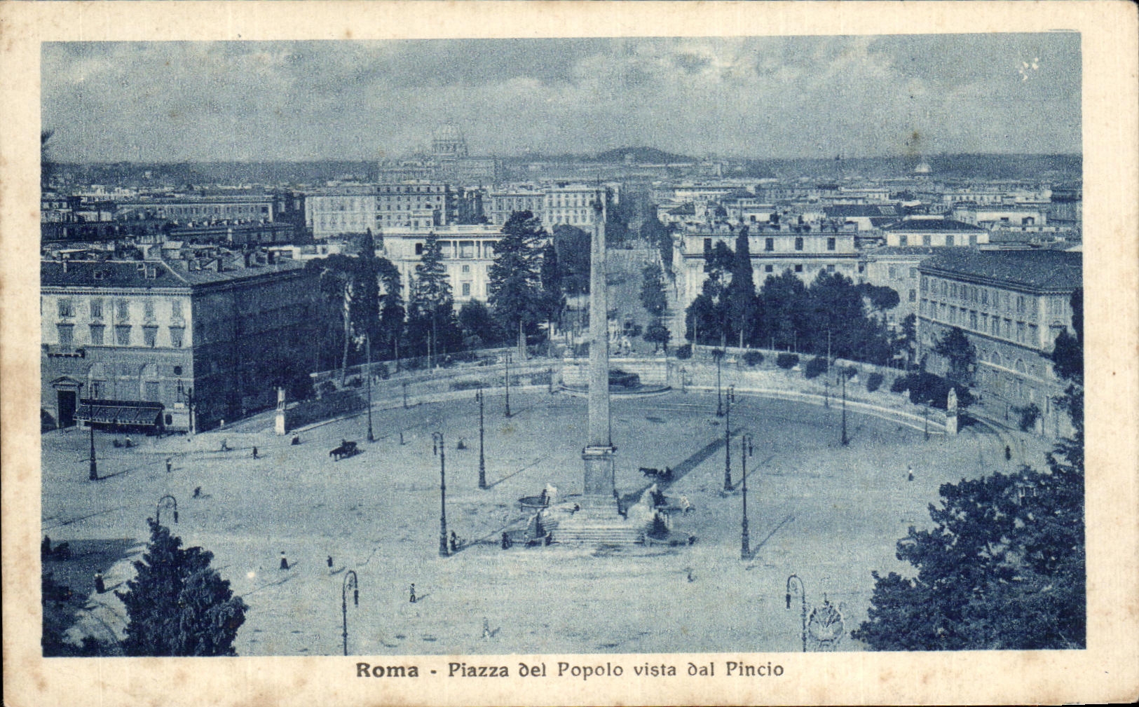 CPA Italie Roma Piazza del popolo dvista del pincio