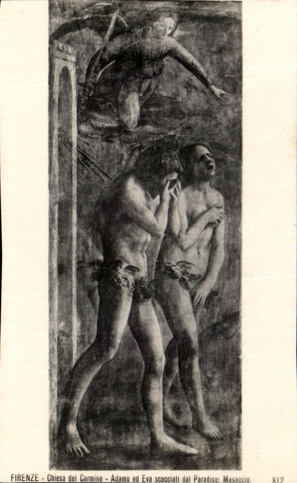 CPA Italia Firenze Chiesa LED tene con el scacciati dal Paradisio Masaccio de Adamao ED Eva del carmin