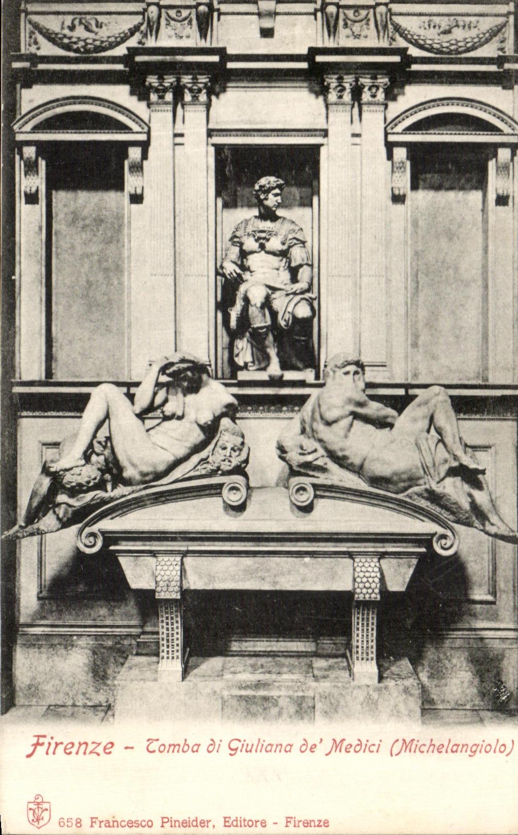 CPA Italia Firenze bajo di Juliana de Medici Michelangiolo