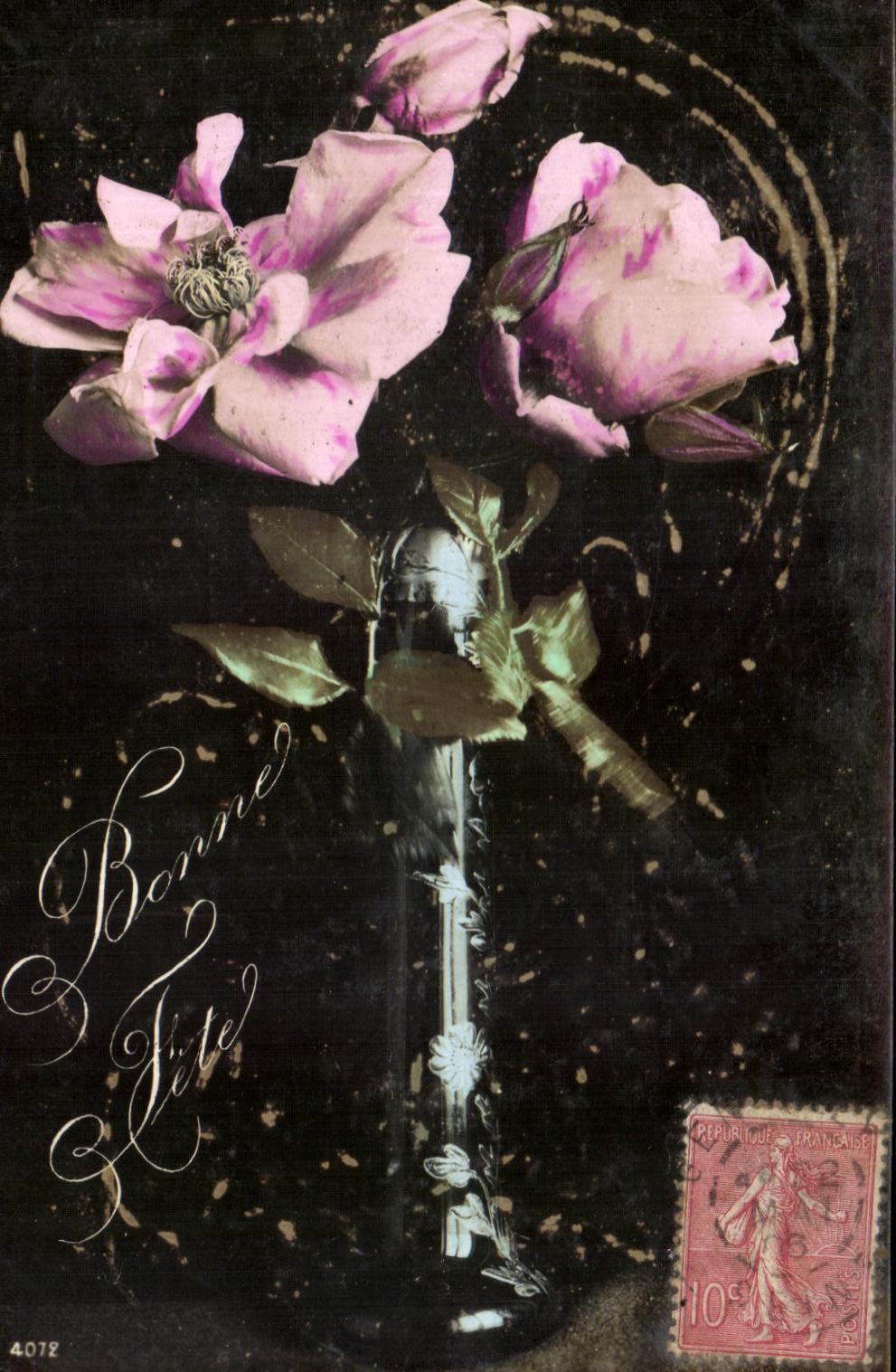 La fantasia de CPA florece rosas