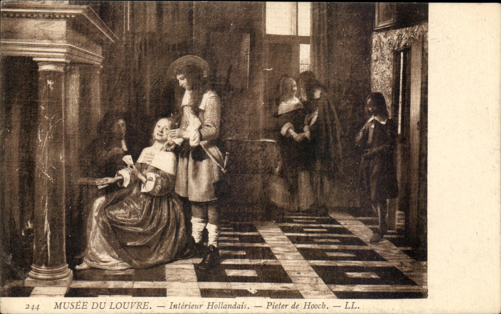 CPA Musee du Louvre Paris Interieur hollandais Pieter de Hoch 