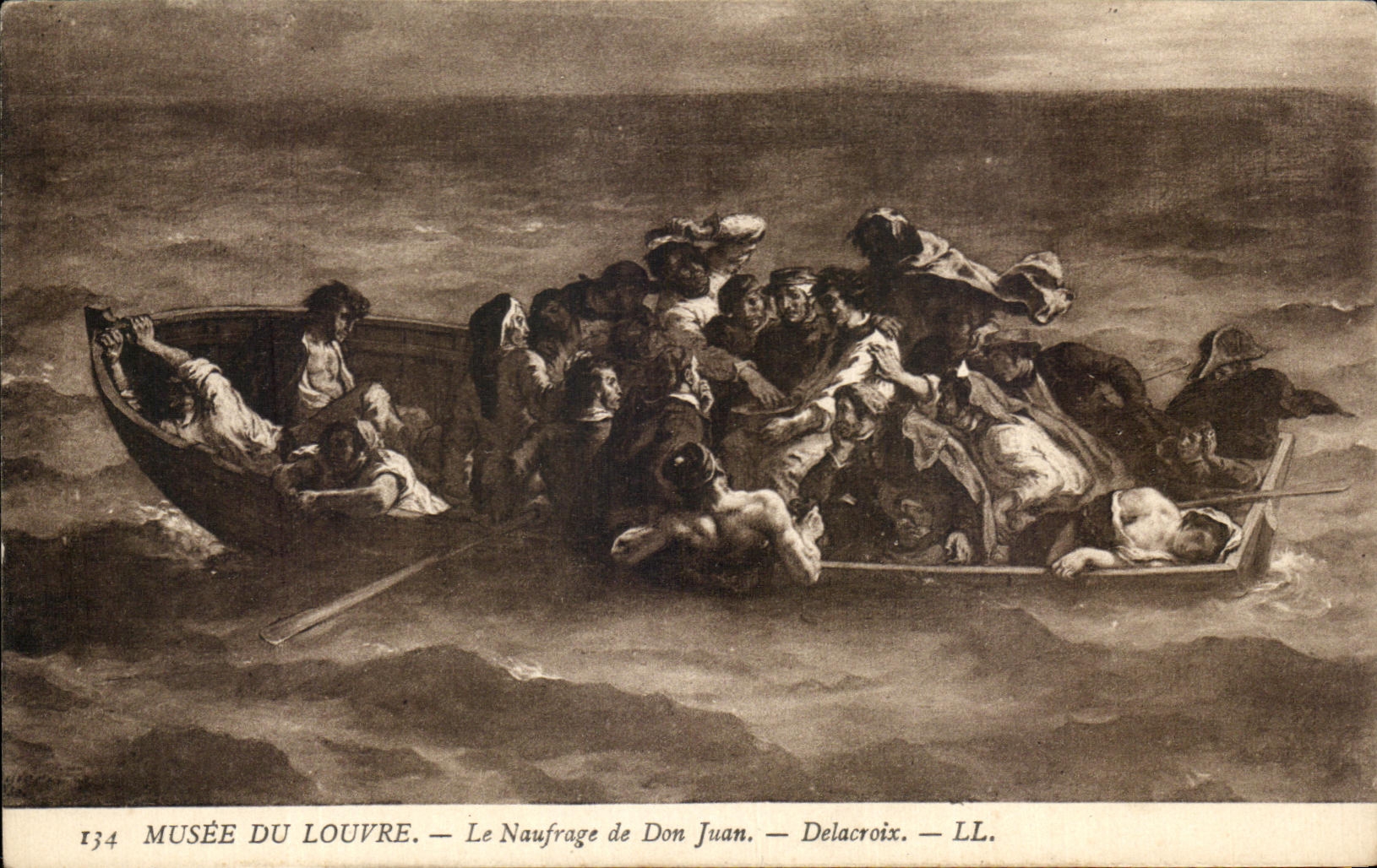 CPA Musee du Louvre Paris Le naufrage de Don Juan Delacroix