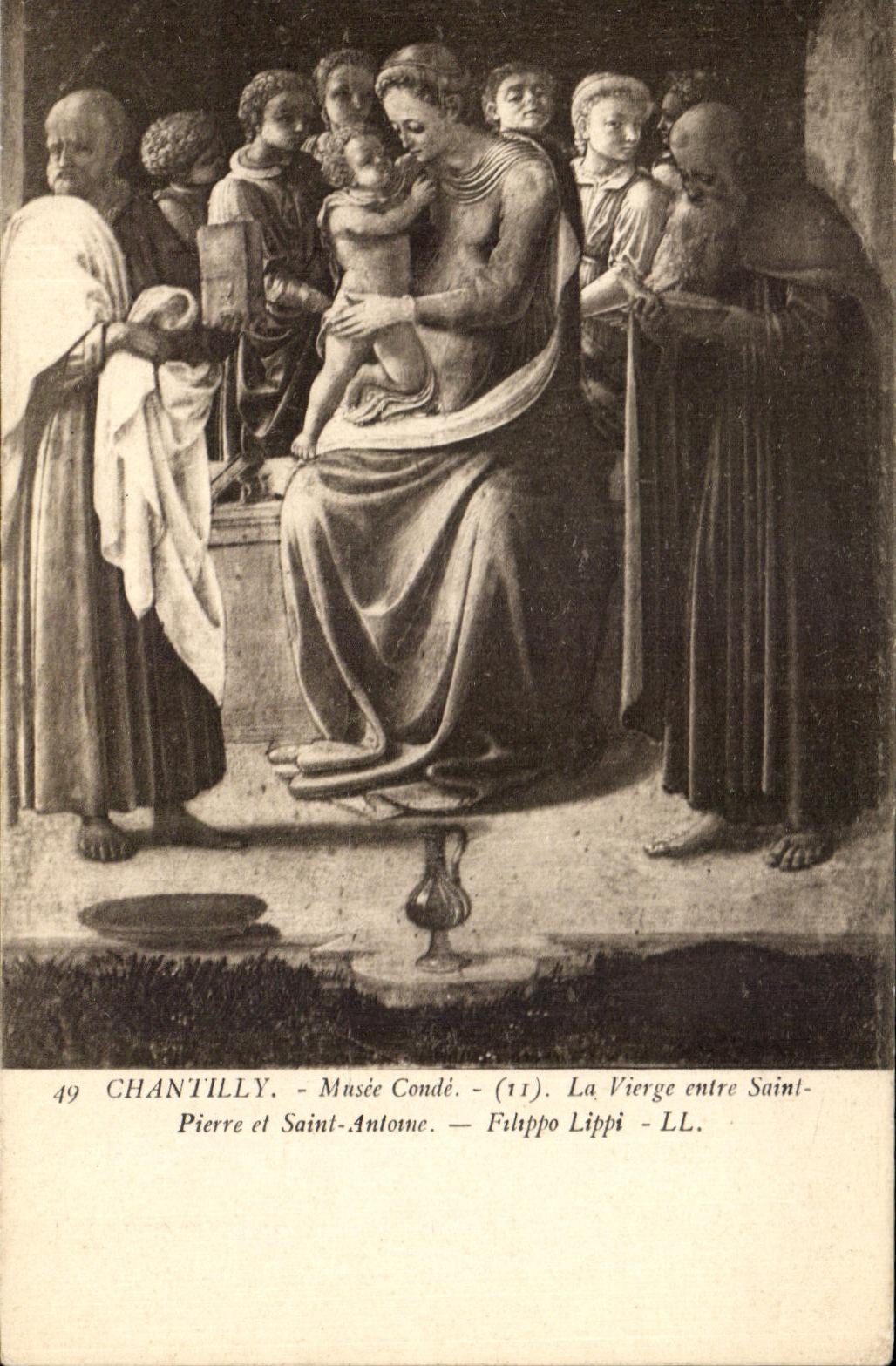 CPA Chantilly Musee Conde La vierge entre Saint Pierre et Saint Antoine 