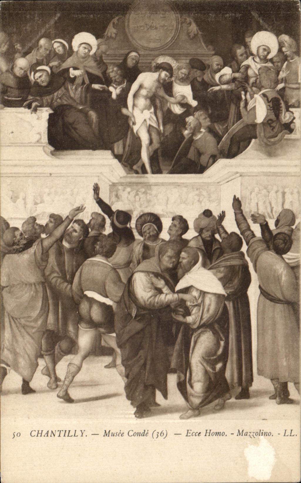 CPA Chantilly Musee Conde Ecce Homo Mazzolino